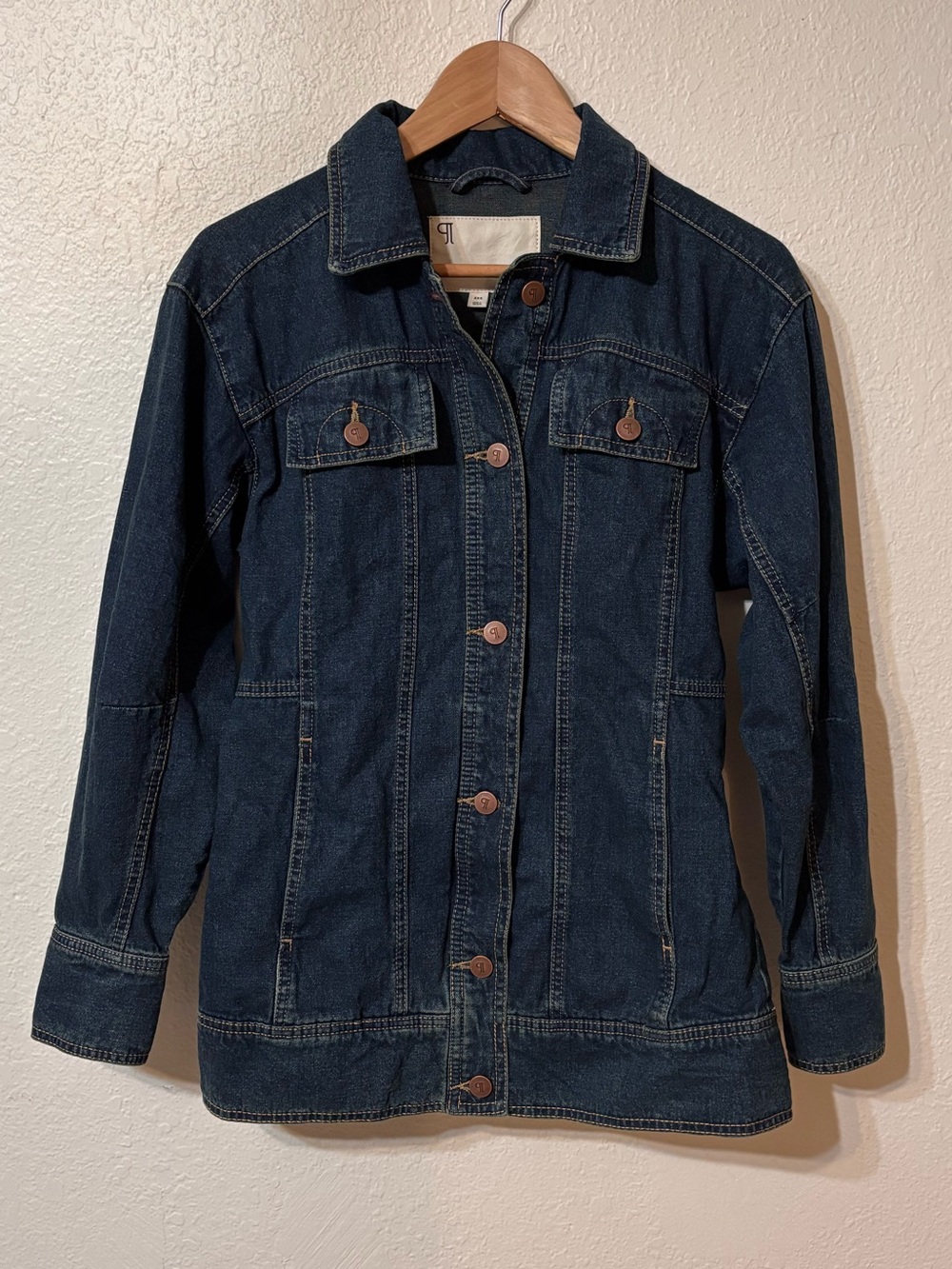 Anthropologie Pilcro Corset Longline Denim Jacket XXS